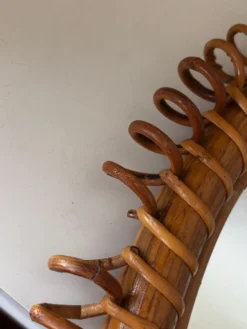 Miroir rond en rotin Franco Albini