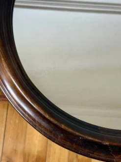 Miroir rond minimaliste en bois