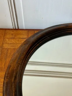 Miroir rond minimaliste en bois
