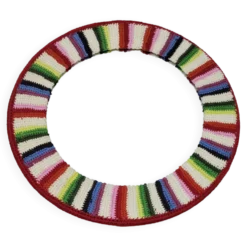 Miroir Rond Mural Cadre Crochet Tricot Bohême