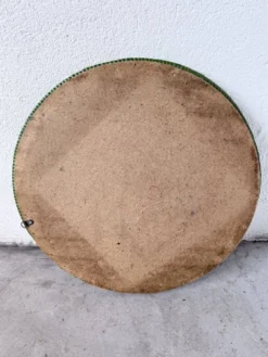 Miroir rond osier tressé 1960