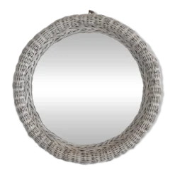 Miroir rond osier, XXème