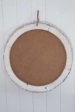 Miroir rond osier, XXème