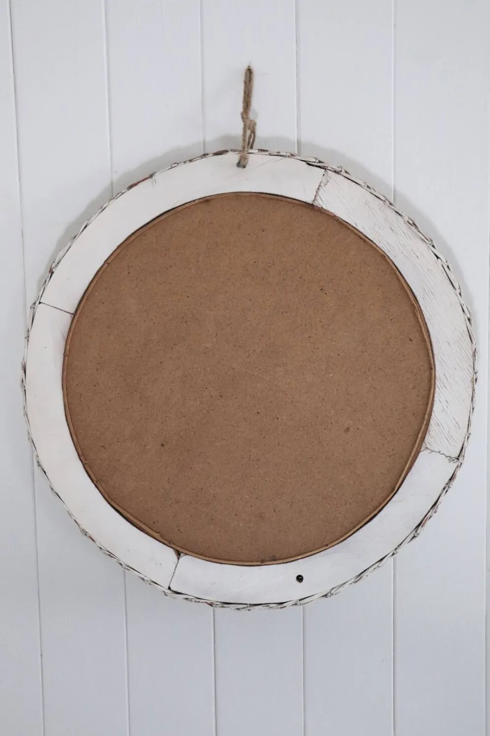 Miroir rond osier, XXème