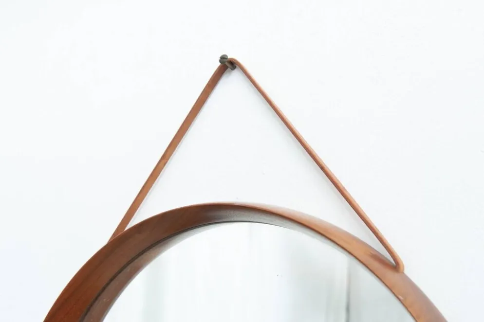 Miroir rond par Uno & Östen Kristiansson pour Luxus, années 1950.
