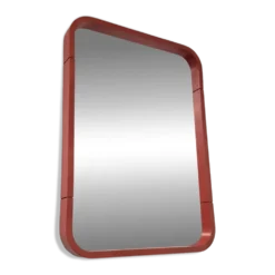 Miroir rond rouge en pop art des années 80