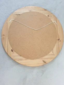 Miroir rond scandinave en pin massif