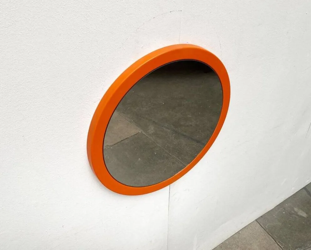 Miroir rond Space Age mid-century, années 1960
