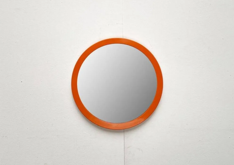 Miroir rond Space Age mid-century, années 1960