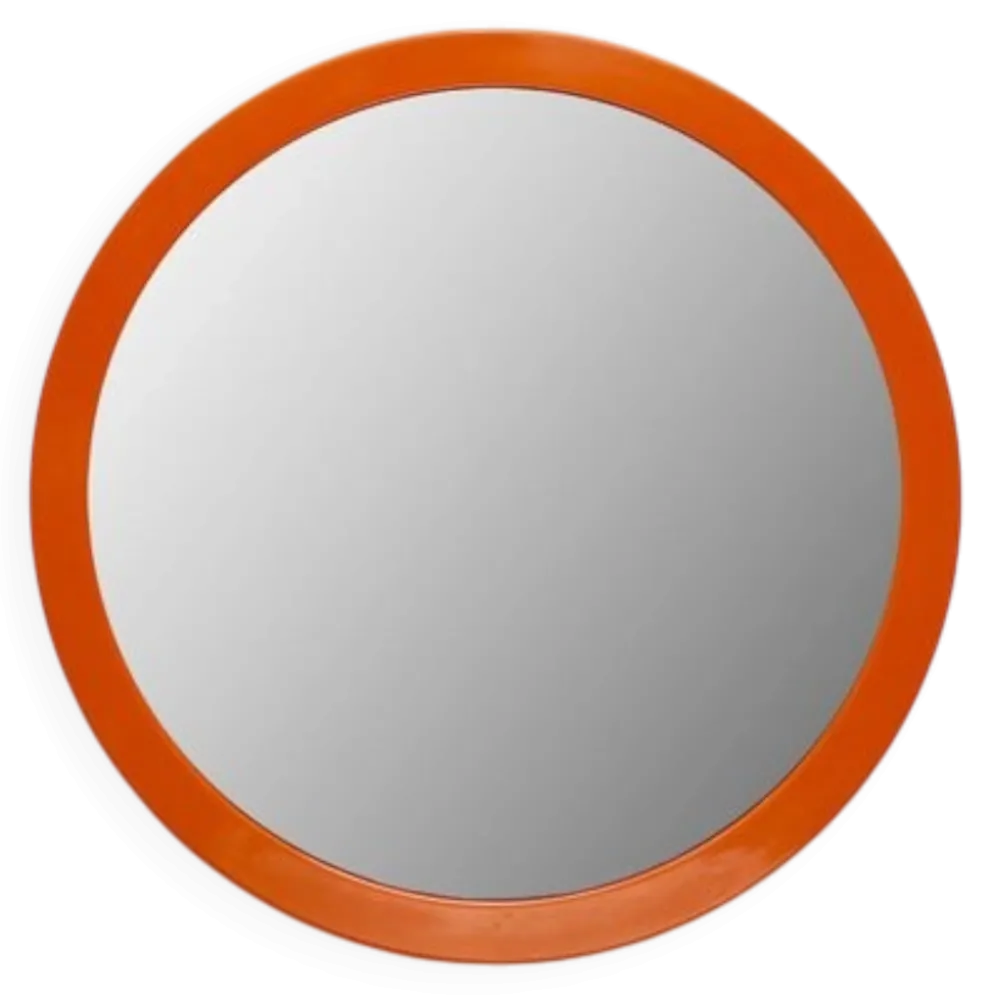 Miroir rond Space Age mid-century, années 1960