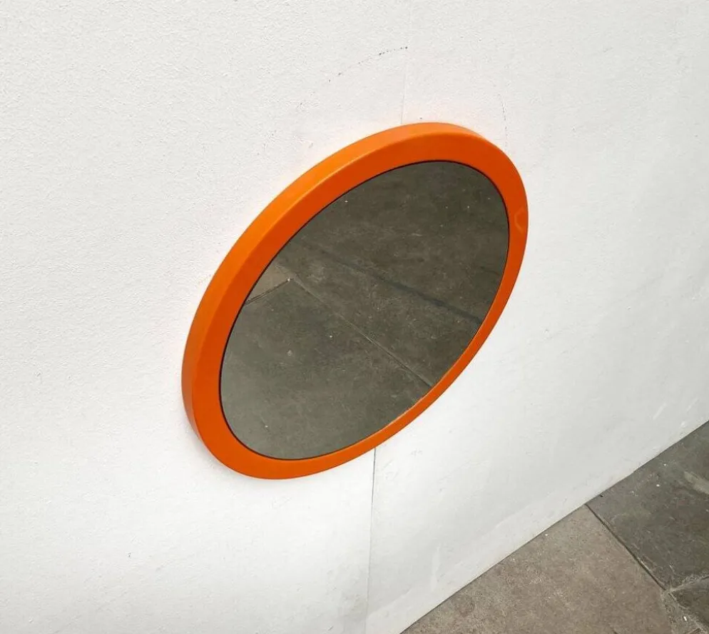 Miroir rond Space Age mid-century, années 1960
