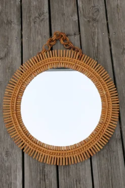 Miroir rotin soleil 530mm