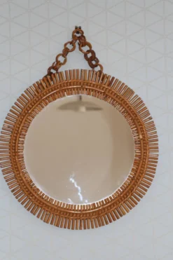 Miroir rotin soleil 530mm