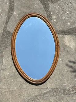 Miroir rotin vintage