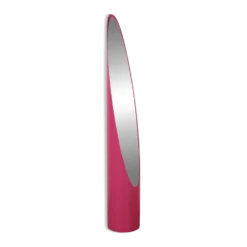 Miroir à rouge à lèvres, rose, design italien, années 1970, designer : Rodolfo Bonetto