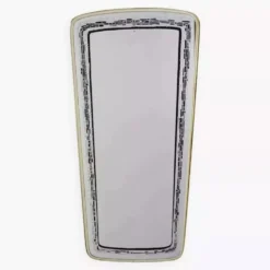 Miroir rétroviseur et sérigraphié au contour doré et liseré noir