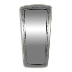 Miroir rétroviseur et sérigraphié au contour doré et liseré noir
