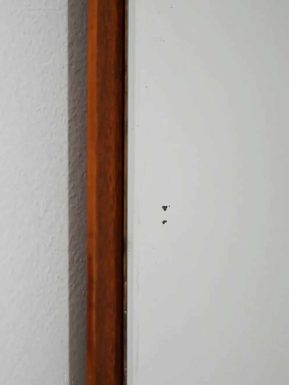 Miroir scandinave avec cadre en teck