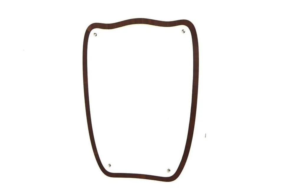 Miroir scandinave en acajou, Eriksmåla Glas, Suède, 1950, 73x54cm