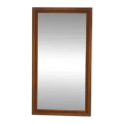 Miroir scandinave en chêne, Suède 1960, 100 x 55cm