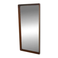 Miroir scandinave en noyer, Suède 1960, 80 x 38cm