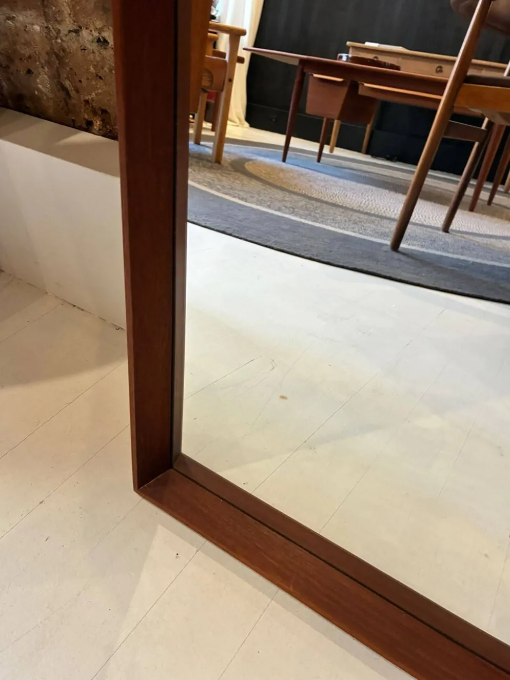 Miroir scandinave en teck, Années 1960