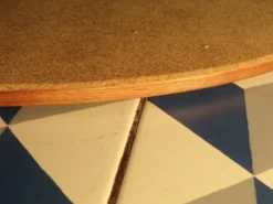 Miroir scandinave en teck Ø 65cm
