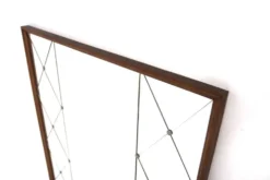 Miroir scandinave en teck et en métal, Suède, 1960, 118x83cm