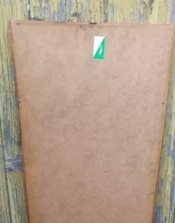 Miroir scandinave en teck , forme trapézoïdale