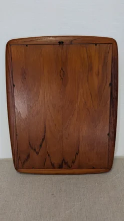 Miroir scandinave en teck massif, Danemark vers 1970