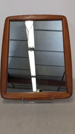 Miroir scandinave en teck massif, Danemark vers 1970