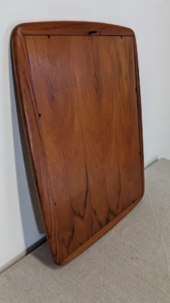 Miroir scandinave en teck massif, Danemark vers 1970