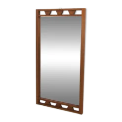 Miroir scandinave en teck, Suède 1960, 72 x 38cm