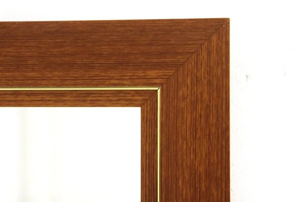 Miroir scandinave en teck, Suède, 1960, 111cm x 58cm