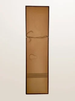 Miroir scandinave en teck — 123 x 32 cm