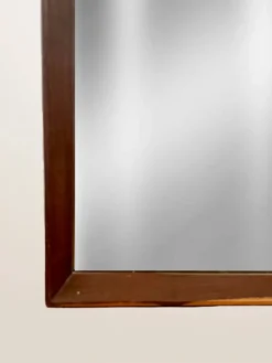 Miroir scandinave en teck — 123 x 32 cm