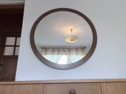 Miroir scandinave XL, 94 cm, années 1960