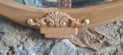 Miroir sculpté en bois Art Nouveau France 1920 forme ovale