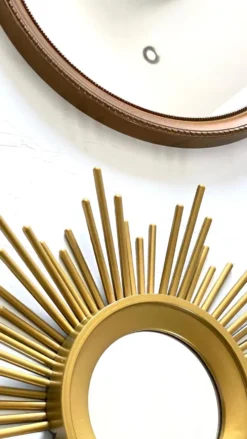 MIROIRS Dorés SOLEIL Vintage