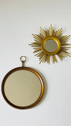 MIROIRS Dorés SOLEIL Vintage