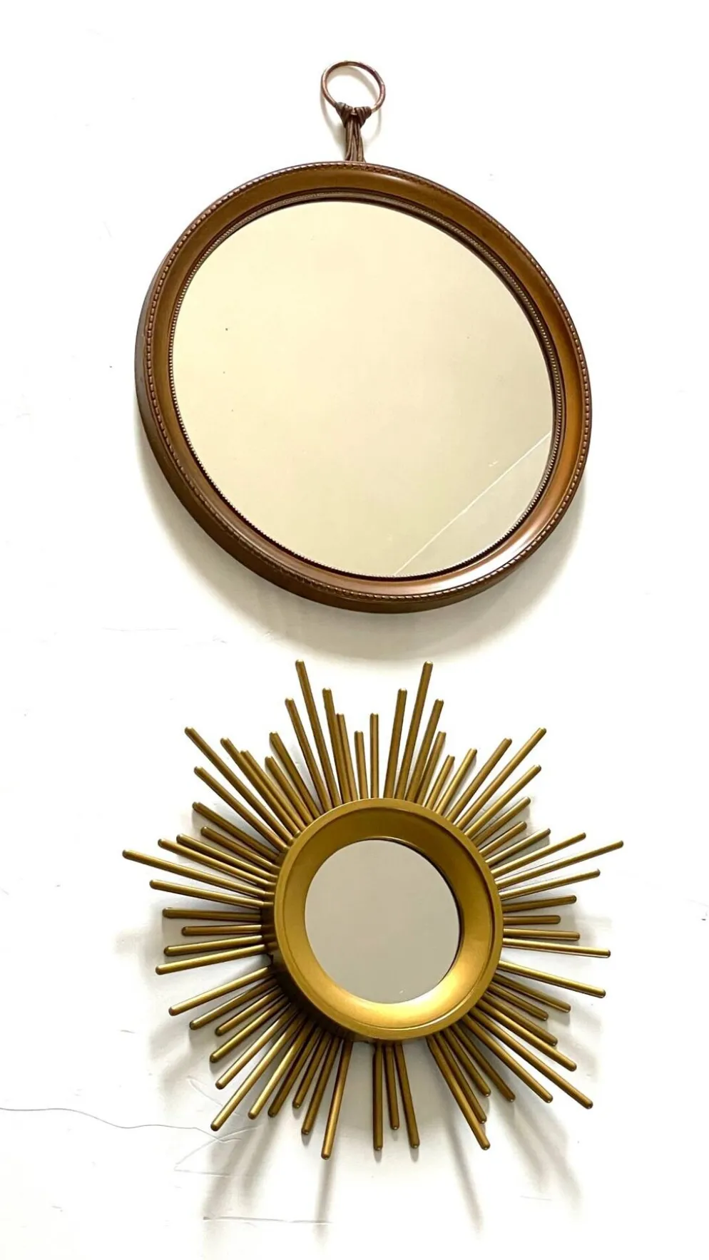 MIROIRS Dorés SOLEIL Vintage