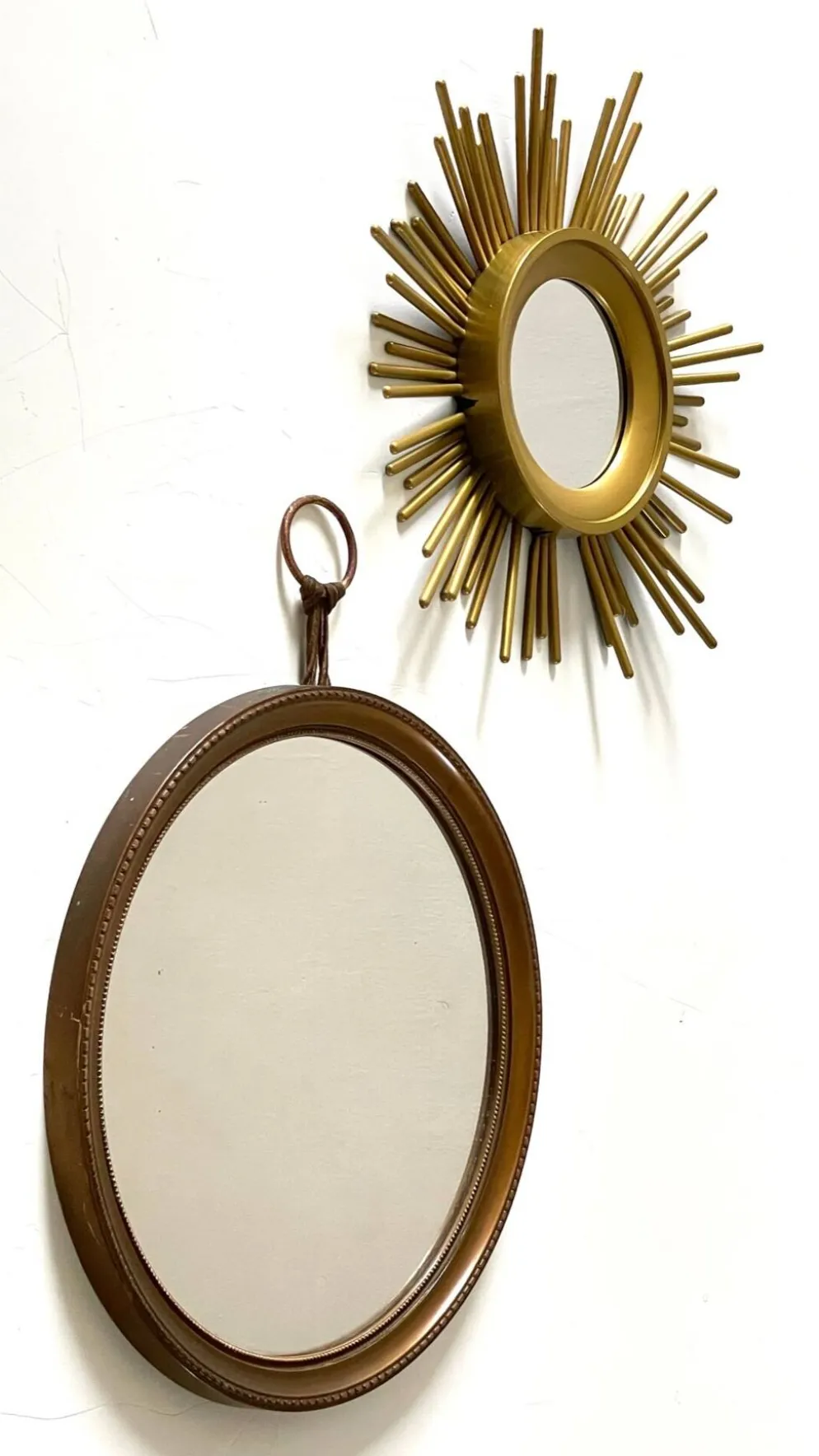 MIROIRS Dorés SOLEIL Vintage