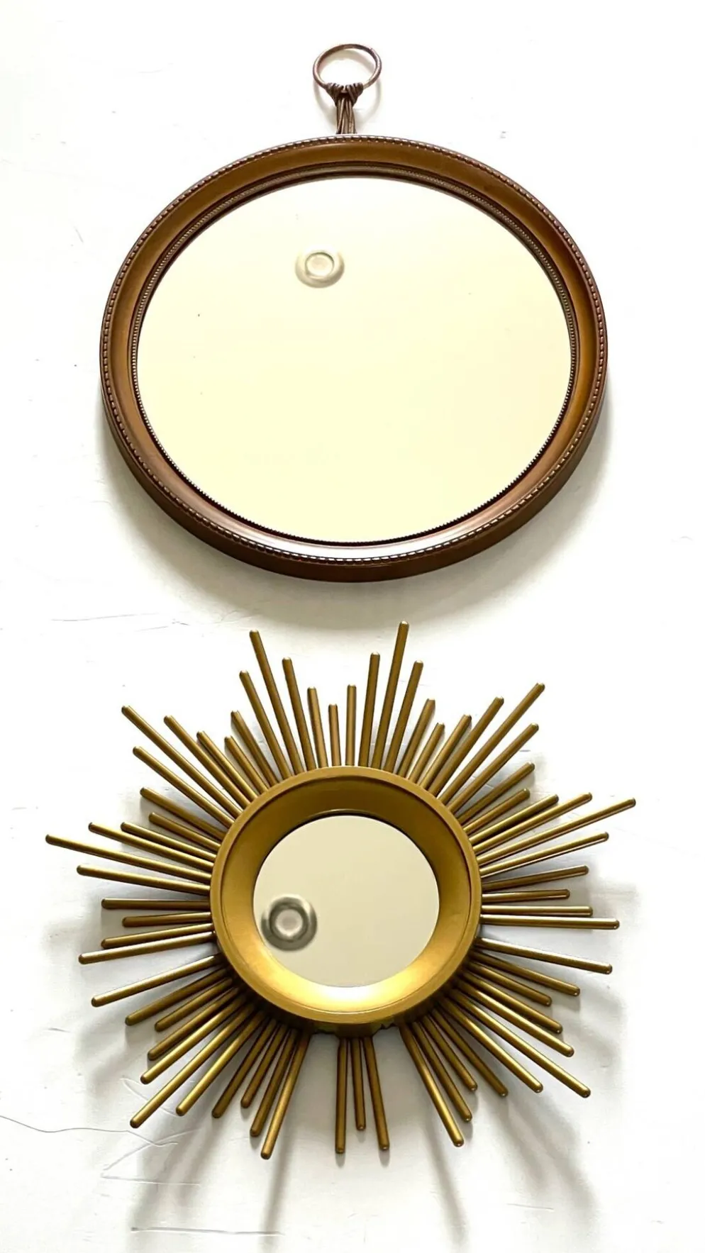 MIROIRS Dorés SOLEIL Vintage