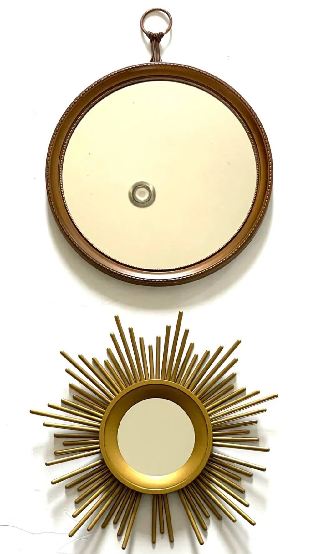 MIROIRS Dorés SOLEIL Vintage