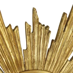 Miroir soleil Deknudt en bois doré des années 60, 69 cm