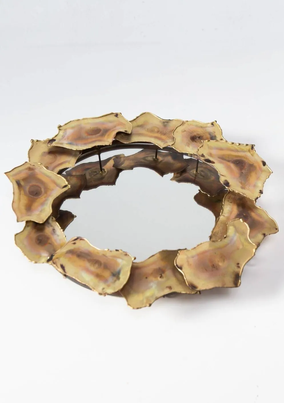 Miroir soleil en laiton vers 1970 (31 cm)