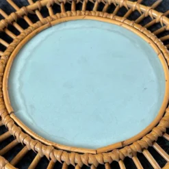 Miroir soleil en rotin