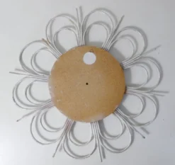 Miroir soleil en rotin vintage