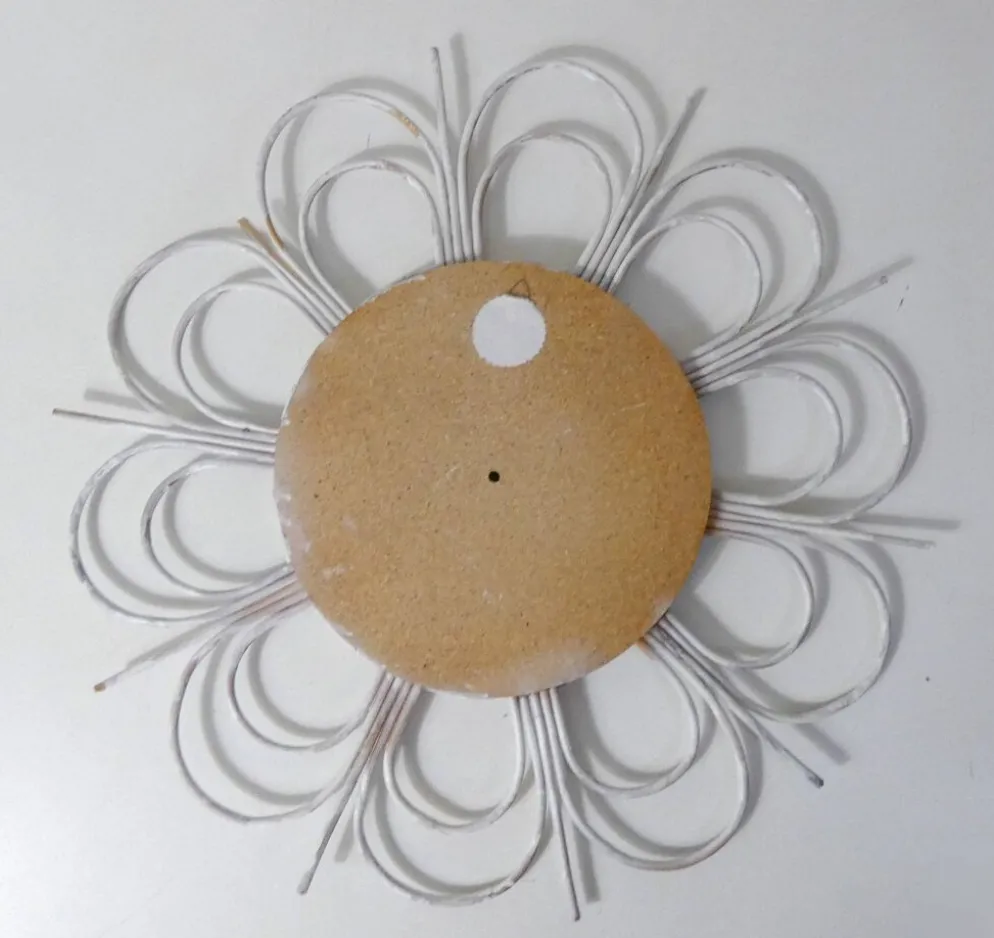 Miroir soleil en rotin vintage