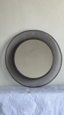 miroir soleil italien en mailles dorées 1960 dlg Ponti